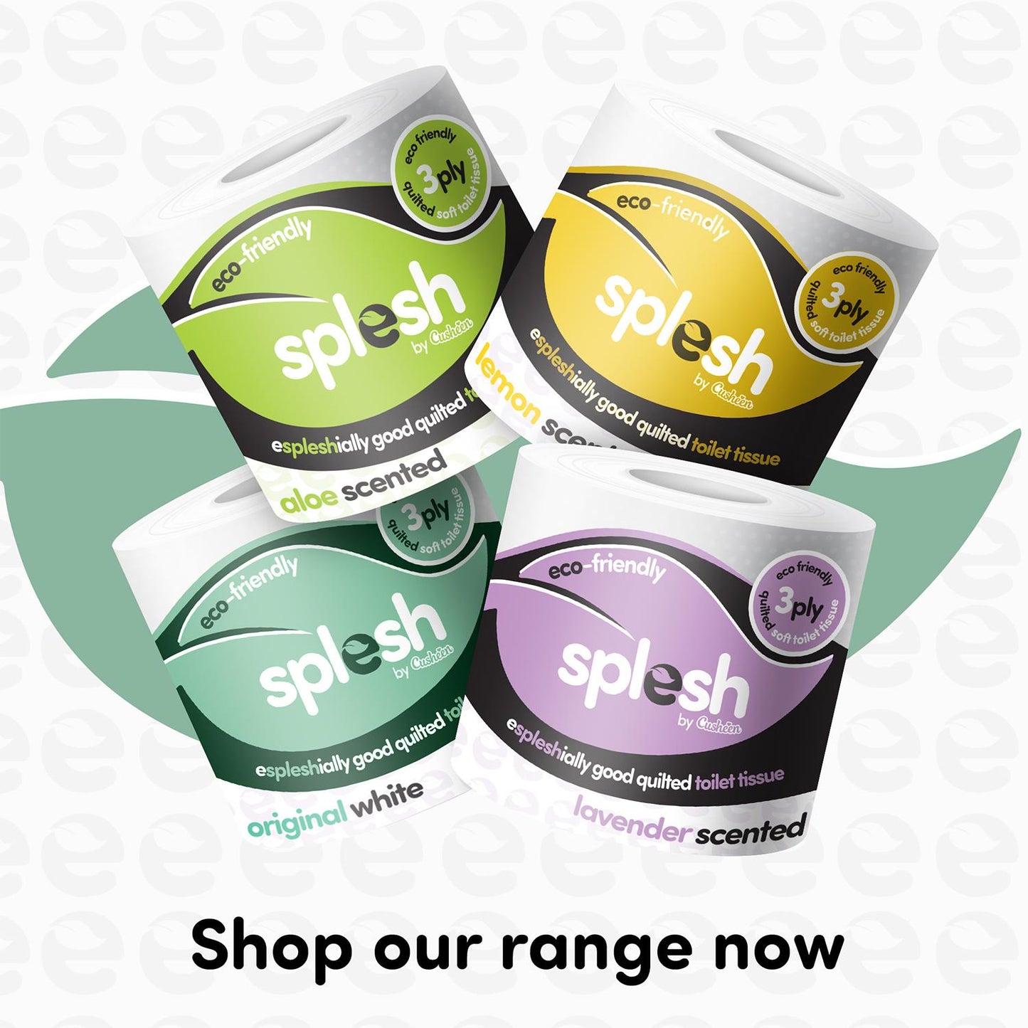 Splesh Soft & Quilted White, Lavender Aloe Vera or Lemon Toilet Tissue, 12 Rolls