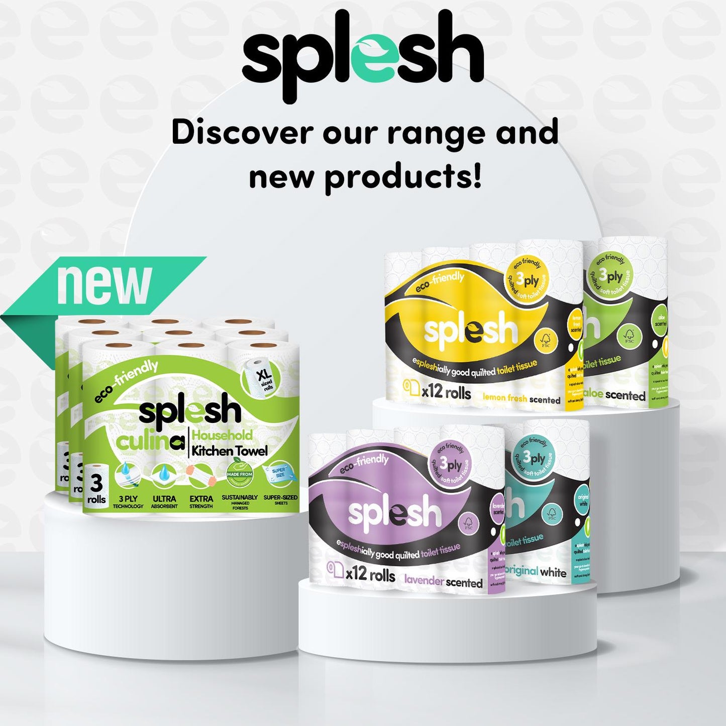 Splesh Quilted Toilet Roll Luxury Vanilla & Marshmallow 3-Ply Soft Toilet Paper, 72 Rolls