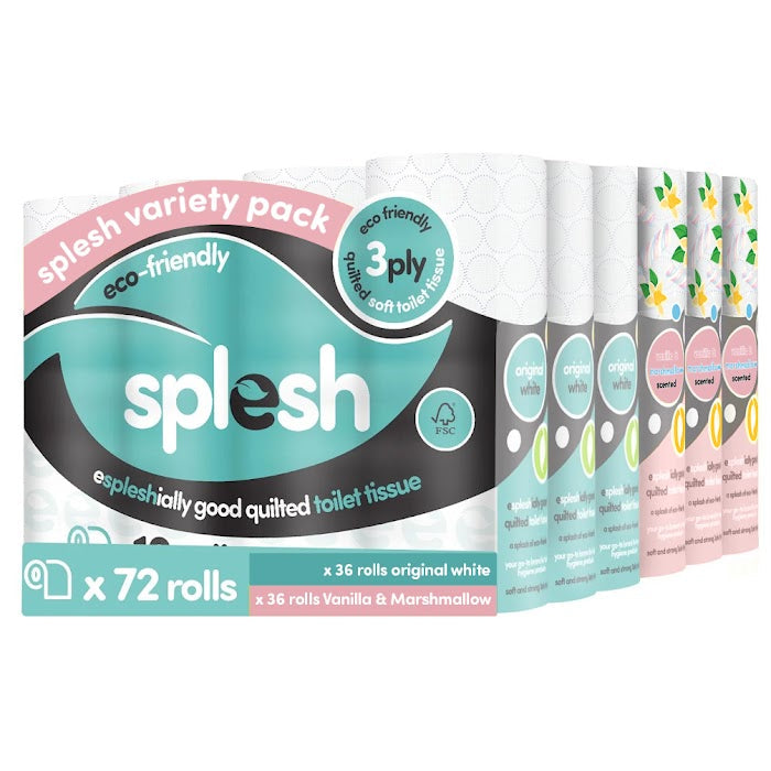 Pick & Mix Splesh Super Saver 72 Toilet Rolls Variety Pack