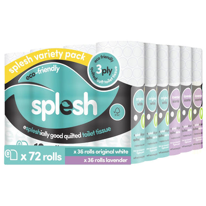 Pick & Mix Splesh Super Saver 72 Toilet Rolls Variety Pack