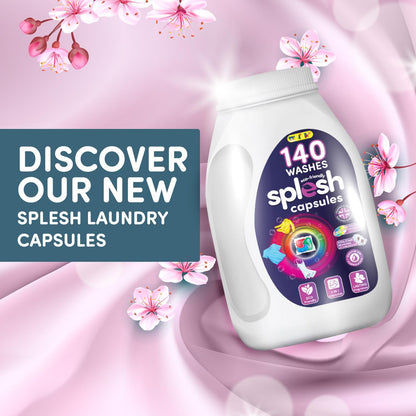 Splesh Cleaning Bundle of 3-in-1 Dishwasher 150 Capsules & Laundry 140 Capsules