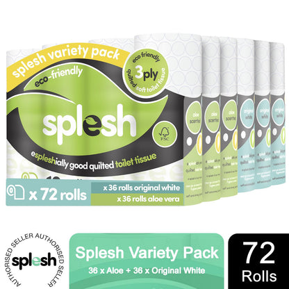 Pick & Mix Splesh Super Saver 72 Toilet Rolls Variety Pack