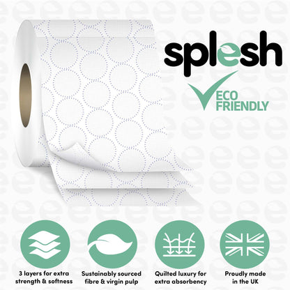 Splesh Variety Pack 84 Toilet Rolls (x24 White, Aloe, Vanilla + x12 Lavender)