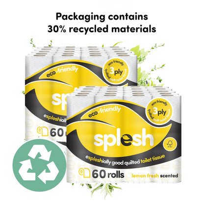 Splesh Soft & Quilted White, Lavender, Aloe Vera, Watermelon or Luna Bloom Toilet Tissue 120 Rolls